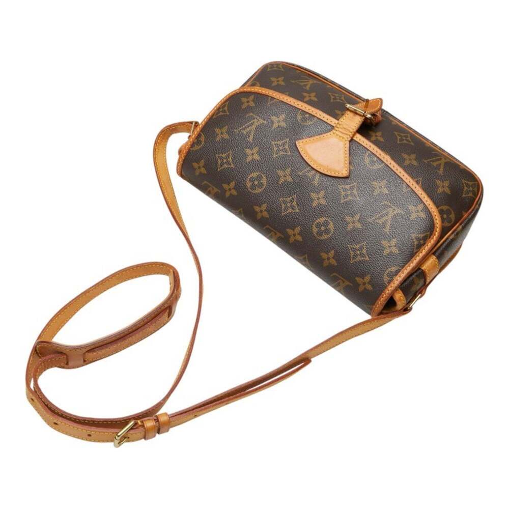 LOUIS VUITTON Authentic Brown Monogram Leather Shoulder Bag - Picture 4 of 14